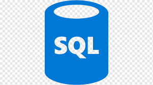 Blue database cylinder icon with white letters SQL on it.