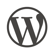 WordPress logo consisting of a stylized letter W inside a circle.